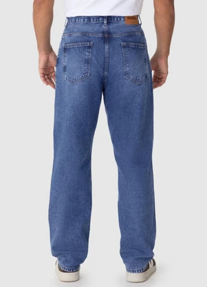Malwee - Calça Loose Fit Jeans Azul Escuro - MALWEE