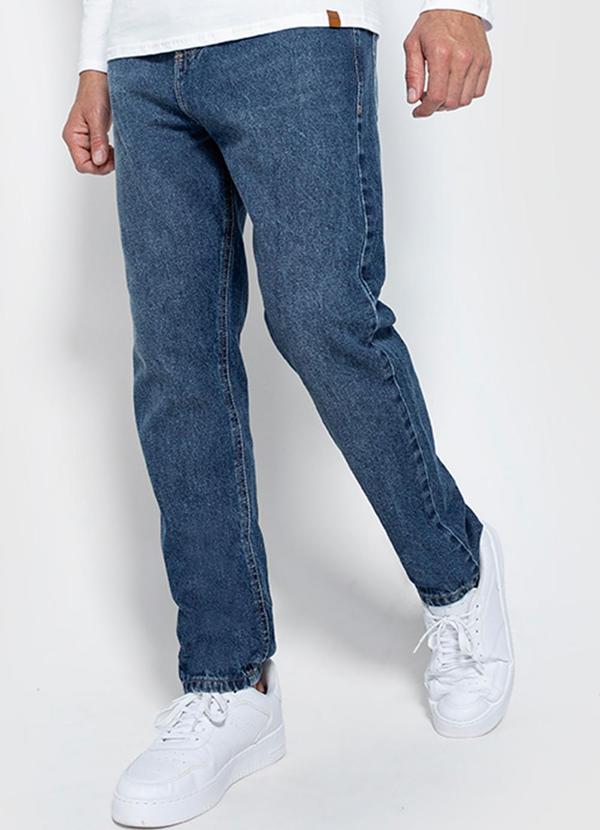 Enfim - Calça Masculina Loose Fit Jeans Azul