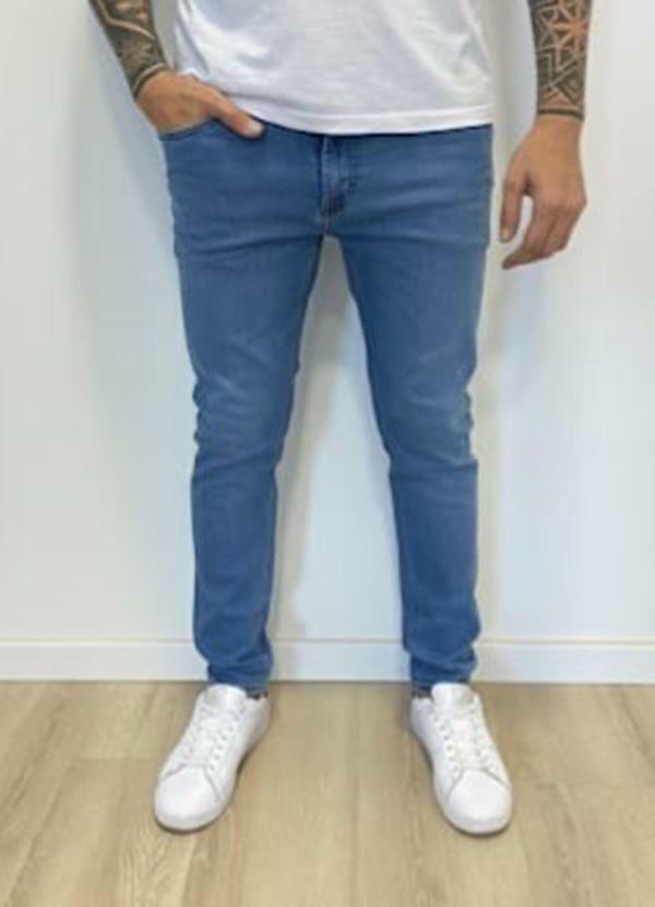 Rafree - Calça Masculina Slim Jeans Claro