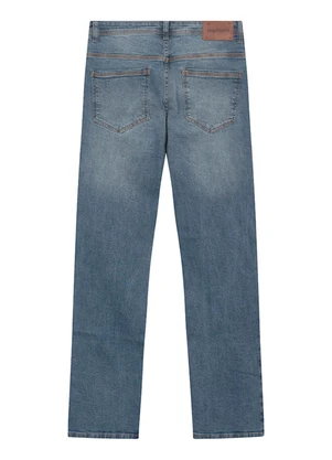 Malwee - Calça Reta Jean Estonado Azul Claro - MALWEE