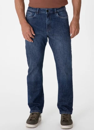 Malwee - Calça Reta Jeans Azul Escuro - MALWEE
