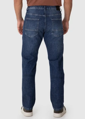 Malwee - Calça Reta Jeans Azul Escuro - MALWEE