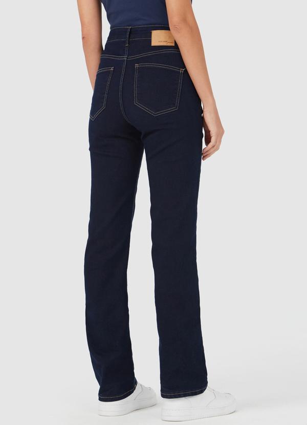 Malwee - Calça Reta Jeans Cintura Média Feminina Azul 3