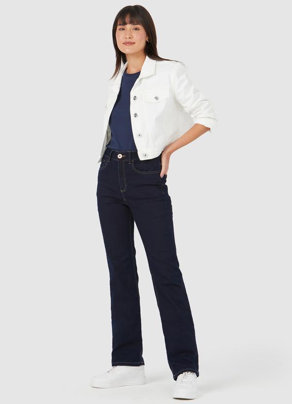 Malwee - Calça Reta Jeans Cintura Média Feminina Azul 5