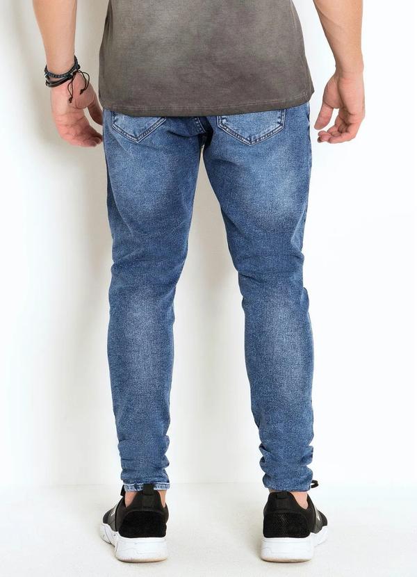 Outlet - Calça Skinny AzulCom Amarração em Cordel 2