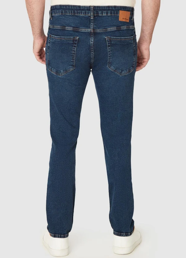 Malwee - Calça Slim em Jeans Stretch Azul Escuro 2