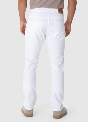 Malwee - Calça Slim em Sarja Branco - MALWEE