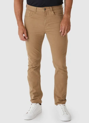 Malwee - Calça Slim em Sarja Cáqui - MALWEE