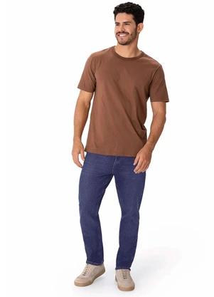 Malwee - Calça Slim Jeans com Bigodes Azul Escuro - MALWEE