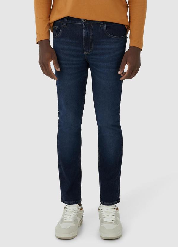 Malwee - Calça Slim Jeans Flex Estonada Azul