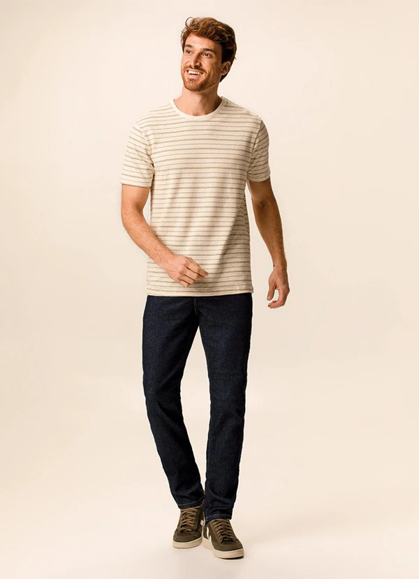 Malwee - Calça Slim Jeans Stretch Azul Escuro