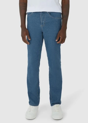 Malwee - Calça Tradicional Jeans Masculina Azul - MALWEE