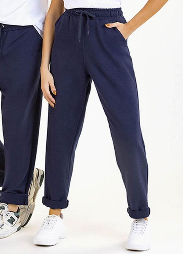 Soft Bonni - Calça Adulto em Moletinho Azul