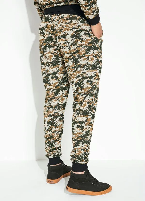 Moda Pop - Calça Camuflada com Bolsos Funcionais 2