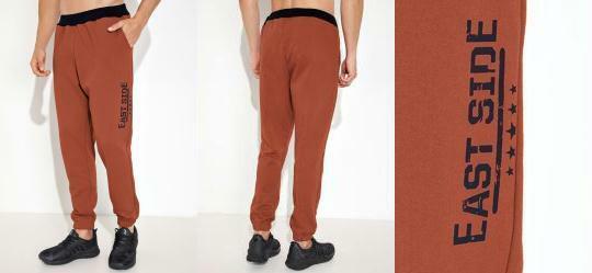 Cala com Elstico e Bolsos Laranja