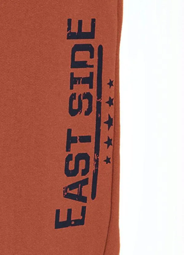 Moda Pop - Calça com Elástico e Bolsos Laranja 3