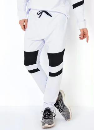 Moda Pop - Calça em Moletinho com Recortes Branca - MODA POP