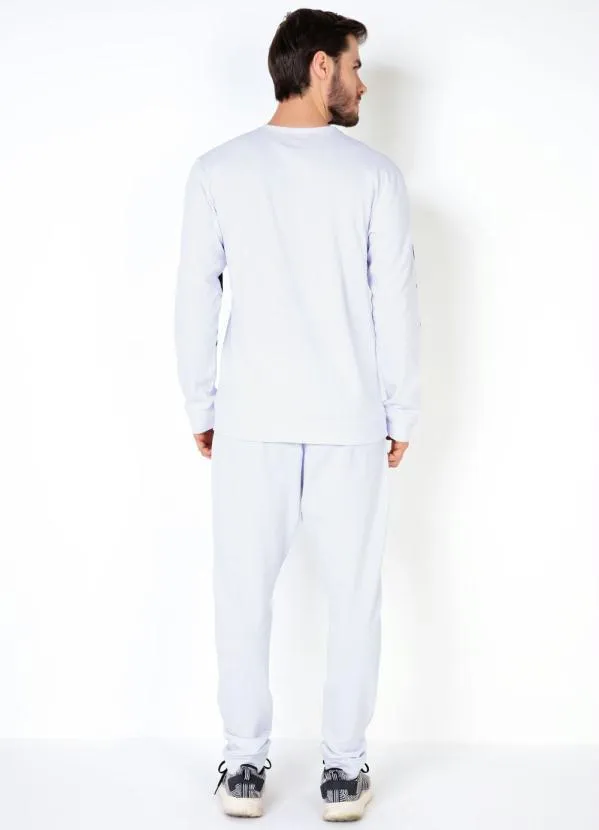 Moda Pop - Calça em Moletinho com Recortes Branca 5