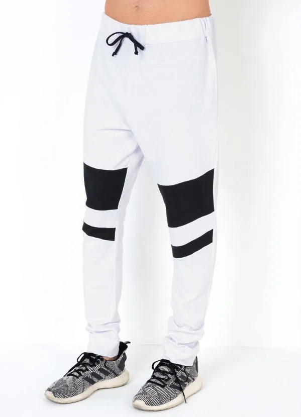 Moda Pop - Calça em Moletinho com Recortes Branca 6