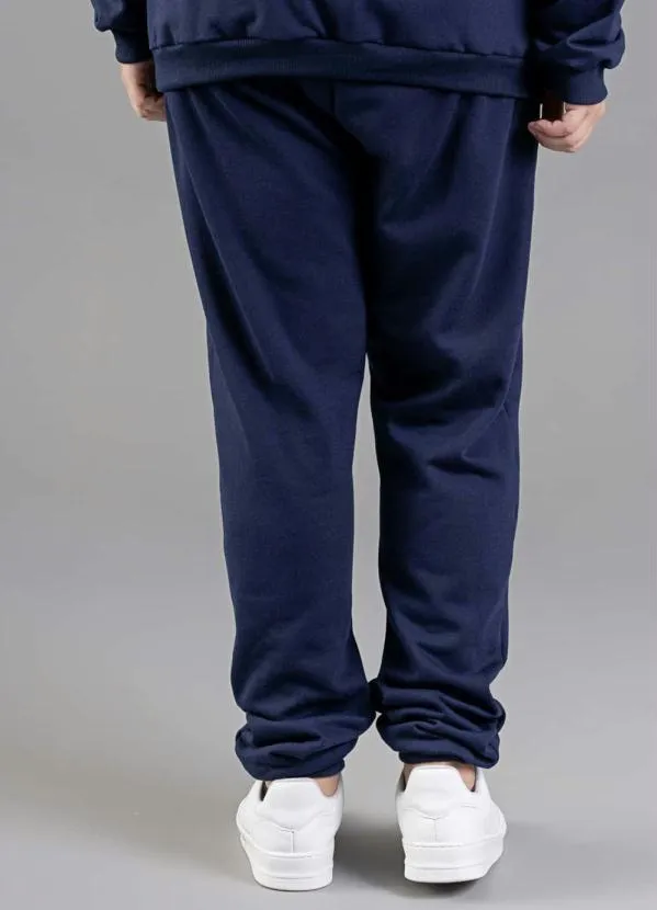 Just Basic - Calça em Moletom Adulto Azul 2