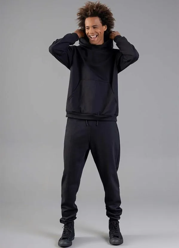 Just Basic - Calça em Moletom Adulto Preto 3