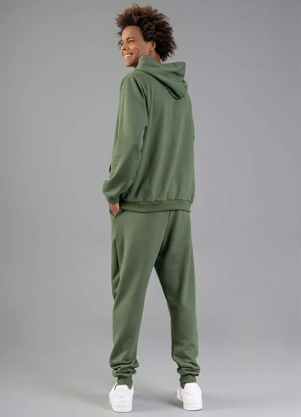 Just Basic - Calça em Moletom Adulto Verde 4