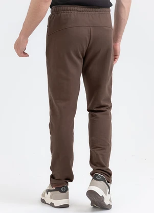 Exco - Calça em Moletom Marrom Escuro - EXCO