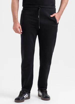 Exco - Calça em Moletom Preto - EXCO
