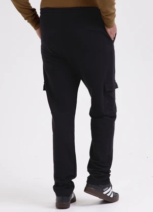 Exco - Calça em Moletom Preto - EXCO