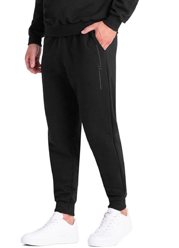 Rezzato - Calça Jogger com Detalhes Masculino Preto