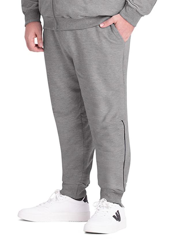 Rezzato - Calça Jogger com Recortes Masculino Cinza