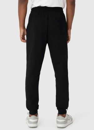 Malwee - Calça Jogger em Moletom Masculina Preto - MALWEE