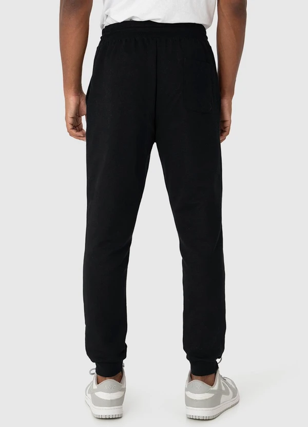 Malwee - Calça Jogger em Moletom Masculina Preto 2