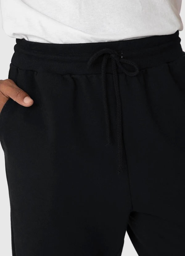 Malwee - Calça Jogger em Moletom Masculina Preto 4