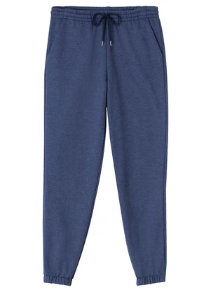 Malwee - Calça Jogger em Moletom Mesclado Azul Marinho - MALWEE