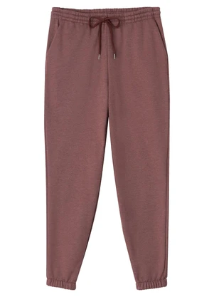 Malwee - Calça Jogger em Moletom Mesclado Marrom - MALWEE