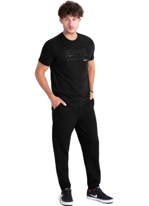 Outlet - Calça Jogger Lisa Masculino Preto - OUTLET