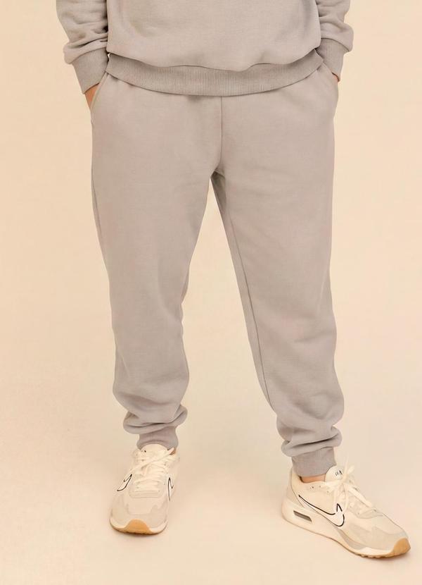 Briard - Calça Jogger Masculina com Punhos Cinza