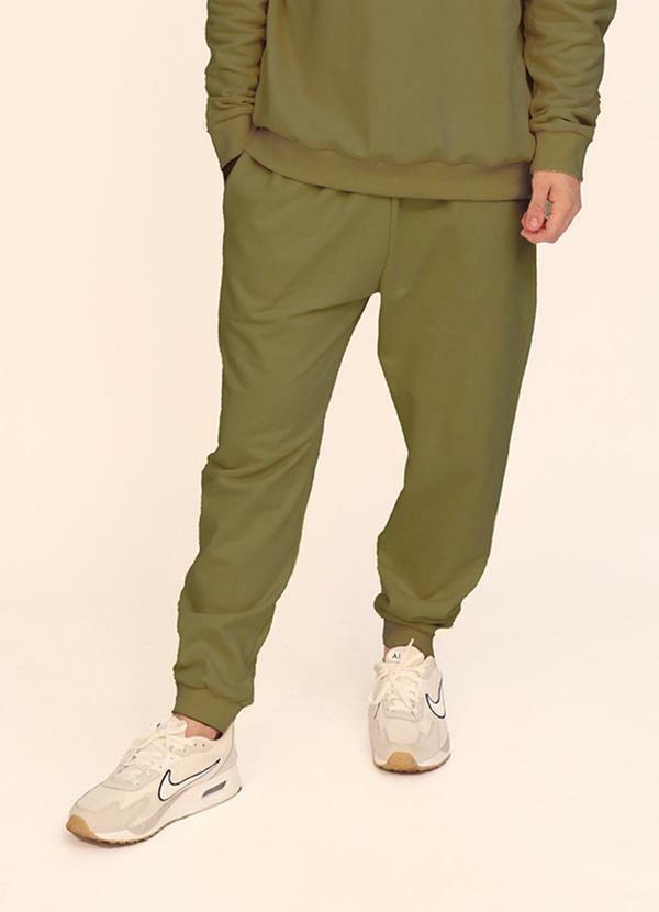 Briard - Calça Jogger Masculina com Punhos Verde