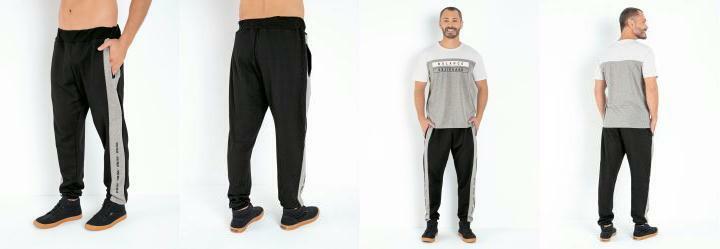 Cala Jogger Preta com Estampa na Perna