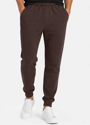 Select - Calça Jooger Masculina Moletom Peluciado Marrom - SELECT