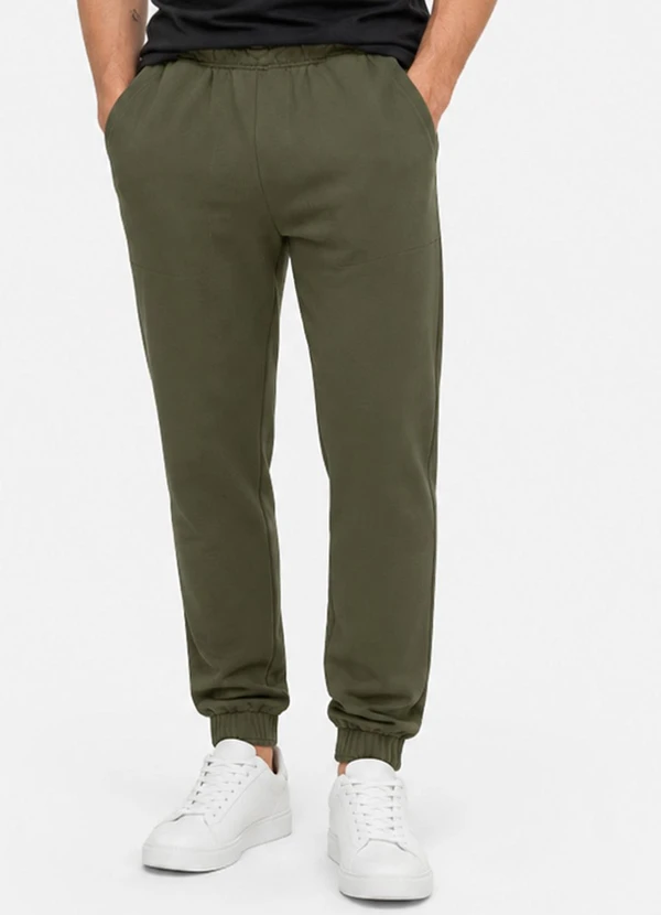 Select - Calça Jooger Masculina Moletom Peluciado Verde