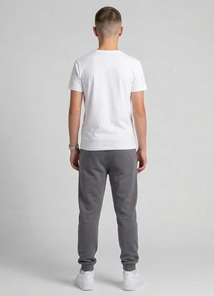 Minty - Calça Juvenil Piquet com Bolsos Cinza - MINTY