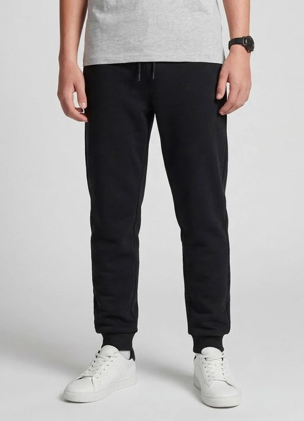Minty - Calça Juvenil Piquet com Bolsos Preto
