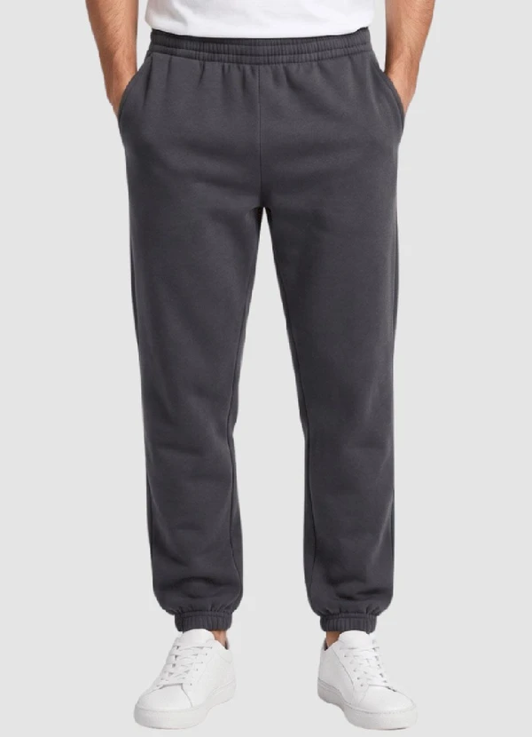Yends Fashion - Calça Masc Moletom 2 Bolsos Chumbo