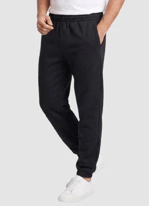 Yends Fashion - Calça Masc Moletom 2 Bolsos  Preto - YENDS FASHION