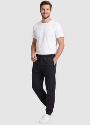 Yends Fashion - Calça Masc Moletom 2 Bolsos  Preto - YENDS FASHION