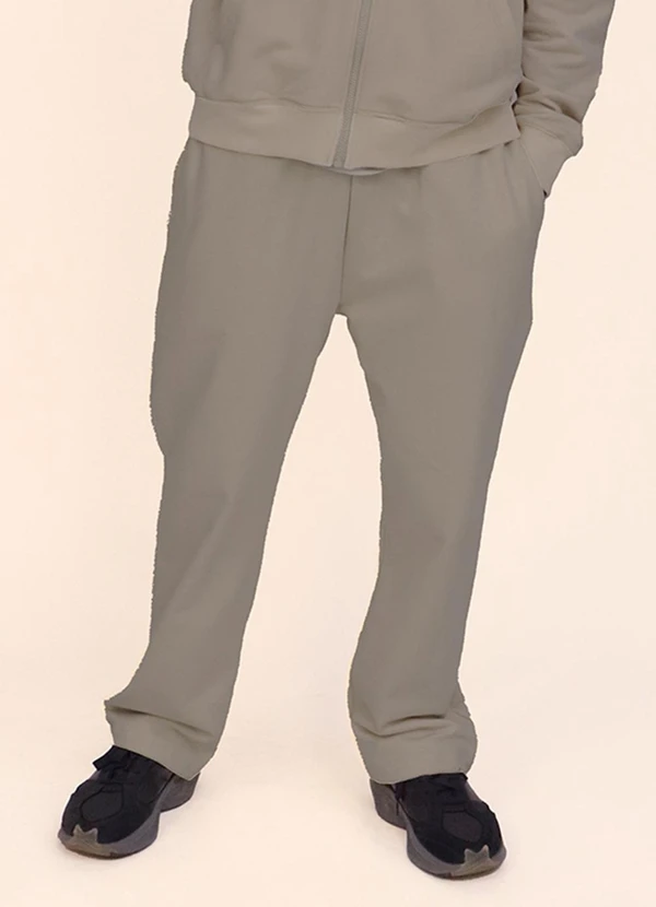 Briard - Calça Masculina de Moletom Peluciada Cinza