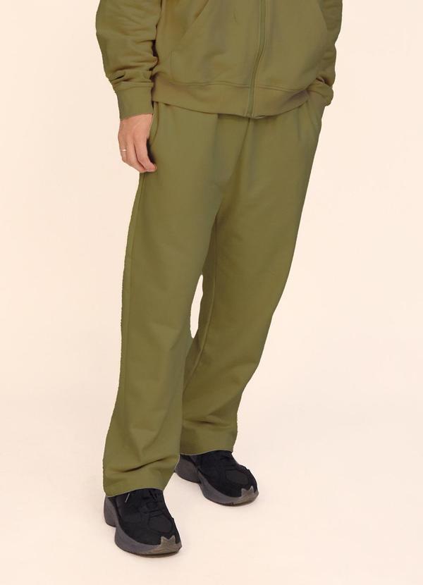 Briard - Calça Masculina de Moletom Peluciada Verde