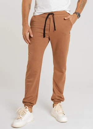 The Philippines - Calça Masculina em Moletom Marrom - THE PHILIPPINES